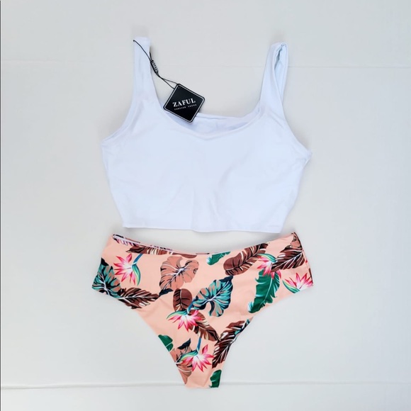 ZAFUL Women’s Knotted Tankini Swimsuit Size Large - Picture 5 of 6